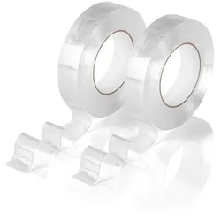 EASYmaxx Spurenloses Klebeband - 5 m - 2er-Set
