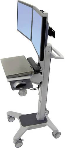 Ergotron Neo-Flex Dual WideView WorkSpace PC-/Monitor-Rollwagen 2 Display(s) 25,4 cm (10") - 55,9 cm (22") Grau Tastaturablage, Rotierbar