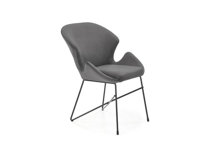 Samtstuhl KAND 458, grau