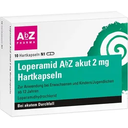 LOPERAMID AbZ akut 2 mg Hartkapseln 10 St