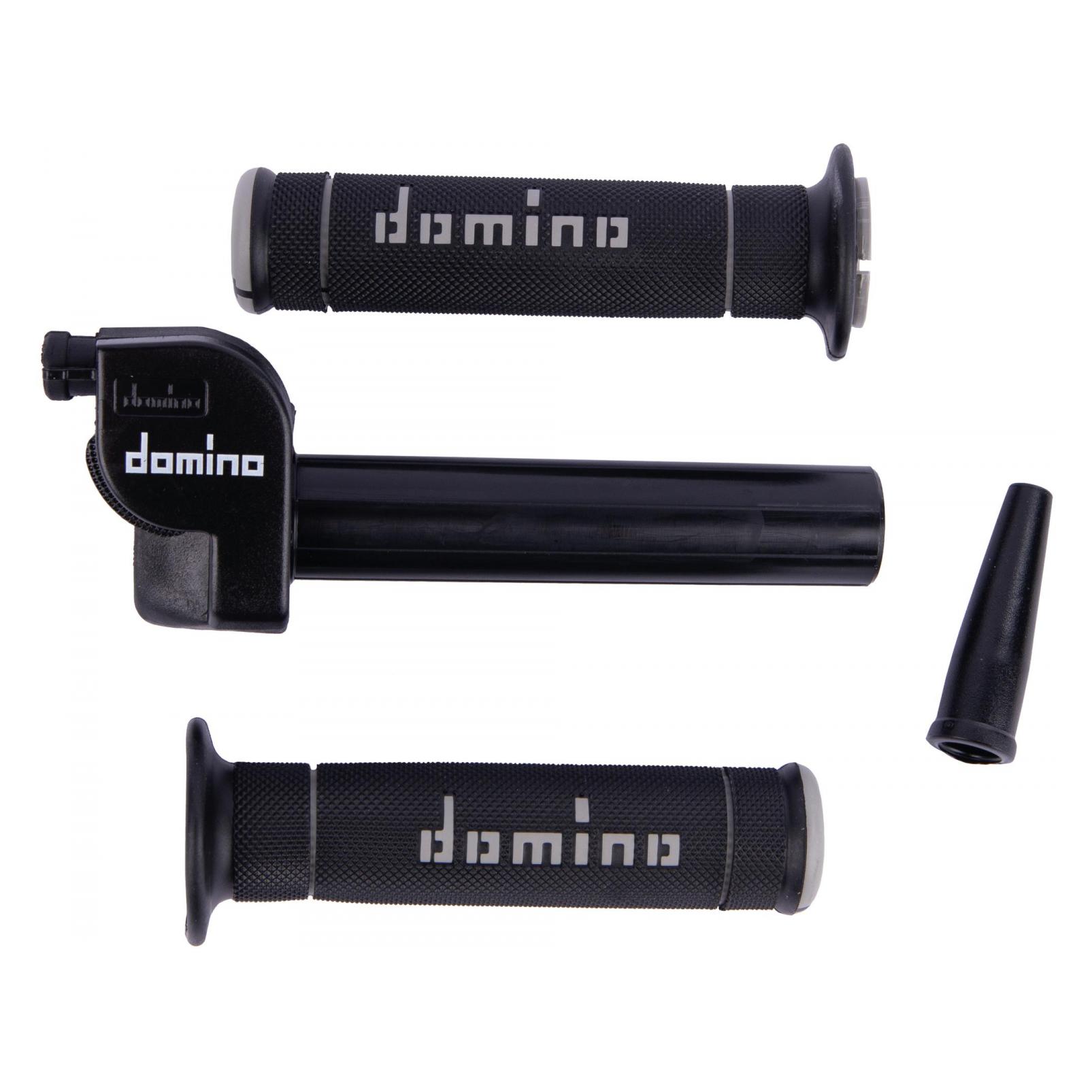 Domino Records Domino Trial Gasdrehgriff, einzügig, inklusive Griffgummis, zweifarbig (3485.03-02)