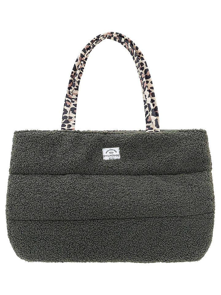Zwillingsherz Shopper "Teddy Leo Classic" in Khaki - (B)50 x (H)35 x (T)13 cm - onesize