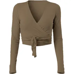 Mandala, Damen, Funktionsshirt, Wickeljacke Signature Wrap (M), Braun