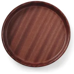 Hendi, Tablett, Serviertablett "Woodform" rund, hoher Rand