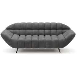 Sofa Gappa Stoff Grau Graphit 2-Sitzer