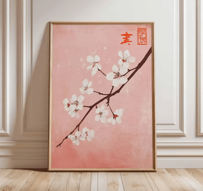 Inspire Picks Frameless Japanese Pine Tree Wall Art Zen Nature Poster Print For Calm Interiors 3 30x40cm No Frame