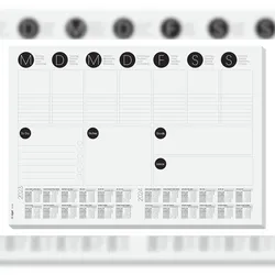 Sigel HO506 Papier-Schreibunterlage A3 mit 2-Jahres-Kalender, Wochenplaner, To-Do-Liste, 30 Blatt