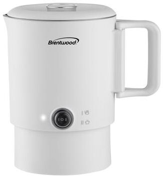 Brentwood Collapsible Stainless Steel Cordless Electric Travel Kettle Hot Pot in White