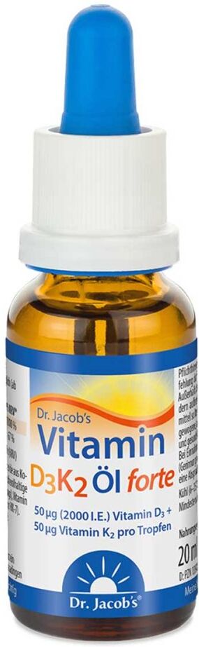 Dr. Jacob's Vitamin D3K2 Öl forte 2000 IE D3+K2 hochdosiert