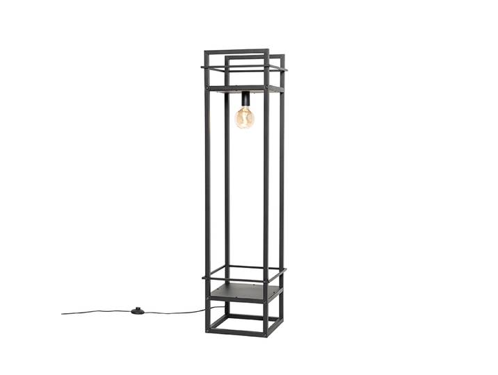 Lampadaire industriel noir - Cage Rack
