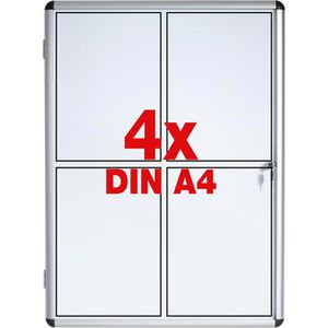 Bi-Office Schaukasten Enclore VT610109150, innen, 4 x A4 (A2), magnetisch, abschließbar