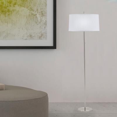 "68"" Brushed Steel Steel Floor Lamp by Martin Richard in Brushed Steel"