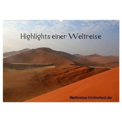 Highlights einer Weltreise (Wandkalender 2027 DIN A2 quer), CALVENDO Monatskalender