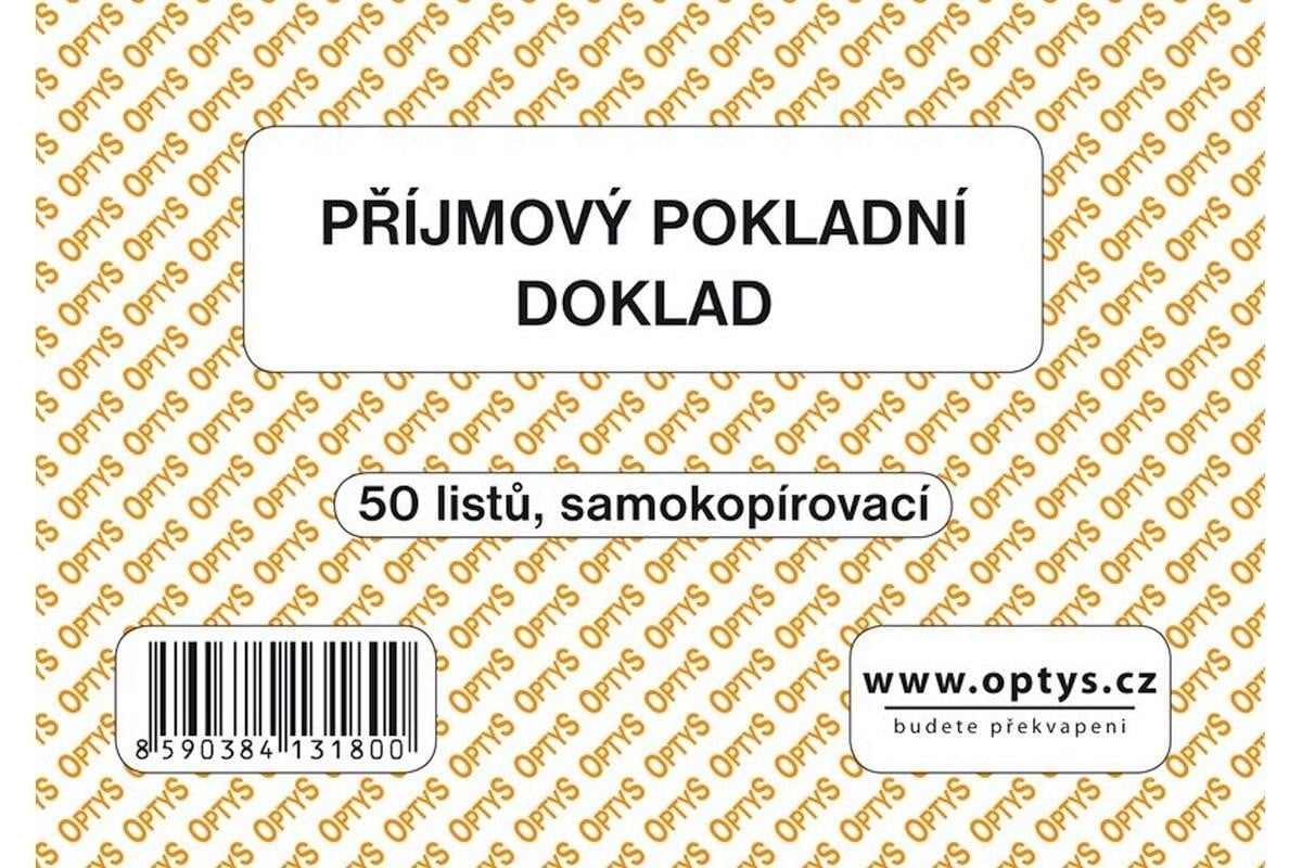 OPTYS Inkomstenregistratieformulier A6, 50 stuks, NCR-papier