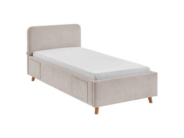 Boxxx Polsterbett, Beige, Eiche, Holz, Eukalyptusholz,Birke, Buche, massiv, 90x200 cm, Bettkasten,individuelle Liegehärteeinstellung, Schlafzimmer, Betten, Polsterbetten