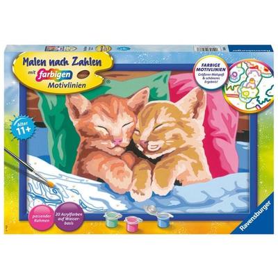 CreArt, Malen nach Zahlen Kinder - Verschmuste Kätzchen