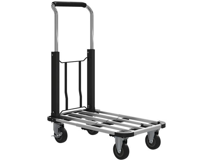 Homcom Sackkarre Metall Aluminium Silber Schwarz, 42x95x71.5 cm, Gartenzubehör, Gartenpflege, Gartengeräte