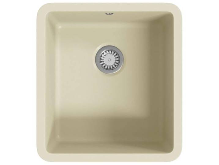 Granit Einzelspüle, Beige Küchenspüle, Granitwaschbecken, Einkammer, Beige, langlebiger Granit, Waschzone