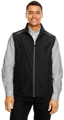 CORE365 CE703 Men's Techno Lite Unlined Vest in Black size Medium   Polyester