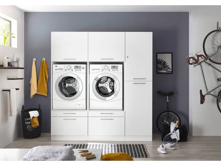 Washtower Clara 3 parties D 185 x 200 x 68cm Blanc