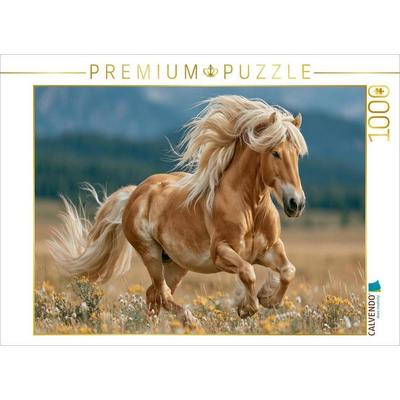 CALVENDO Puzzle Freiheit beginnt dort, wo der Wind die Mähne trägt | 1000 Teile Lege-Größe 64x48cm Foto-Puzzle für glückliche Stunden, von , Calvendo