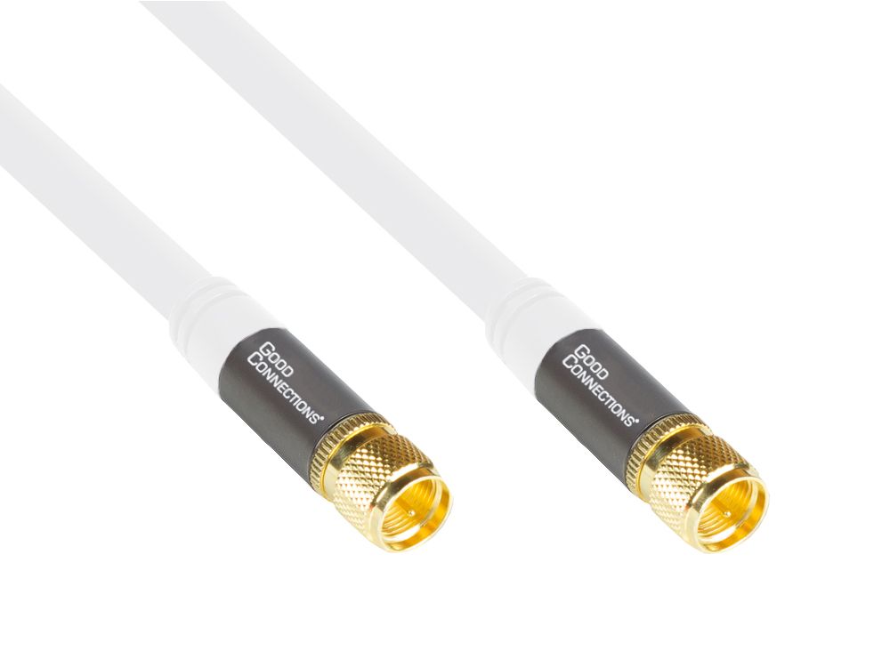 Good Connections Antennenkabel SmartFLEX 5m F-Stecker zu F-Stecker 120dB weiß
