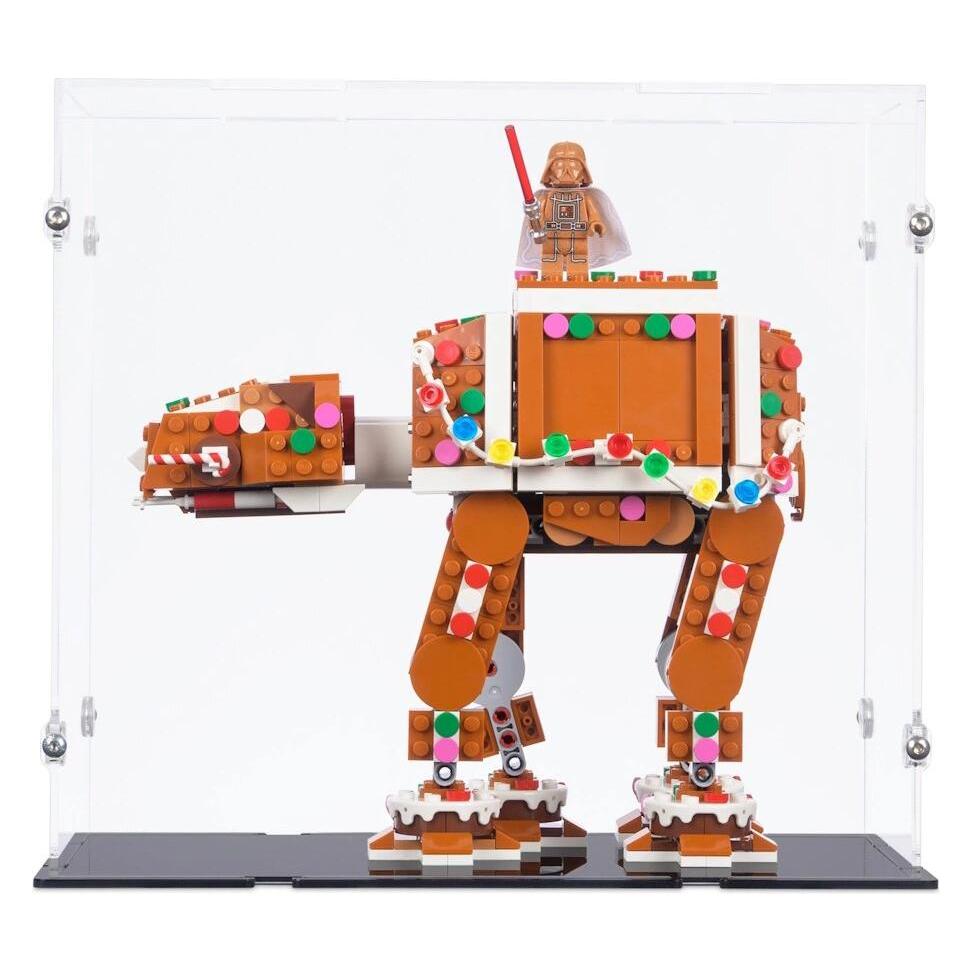 iDisplayit Acryl-Display für LEGO 40806 Star Wars Lebkuchen AT-AT (Mit schwarzem Boden) (EC261324N-BLK)