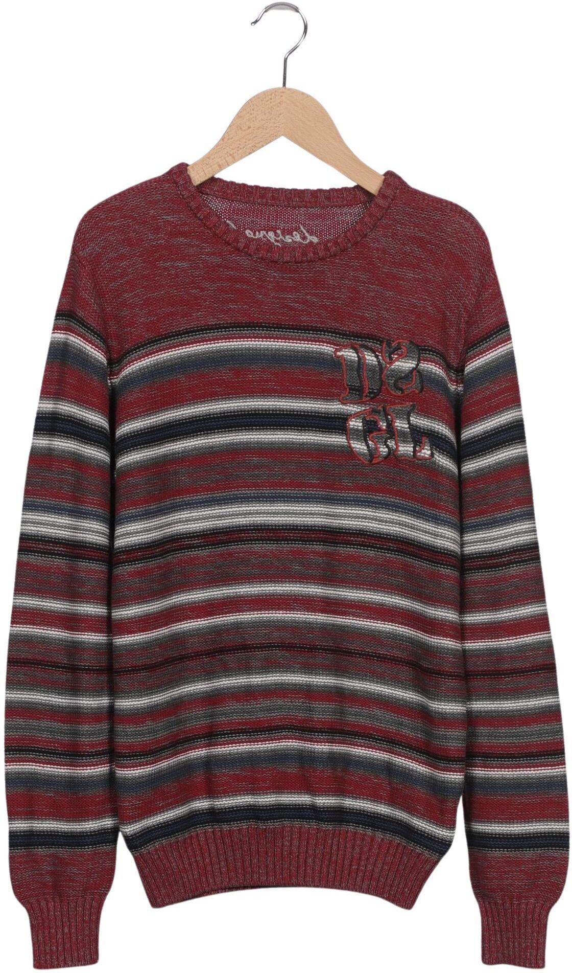 Desigual Herren Pullover, Bordeaux, Gr. S, Baumwolle - Second Hand