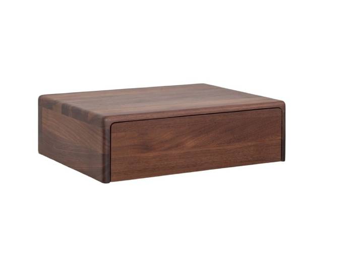 Table de chevet en noyer massif finition mate