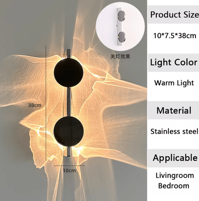 Inspire Curations Nordic Corrugated LED Artistic Wall Sconce bxg 2 Head warm Light