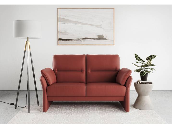 2-Sitzer Sofa, Rot, 159x88 cm, Polyester, Mit Federkern, Modern, Domo-collection