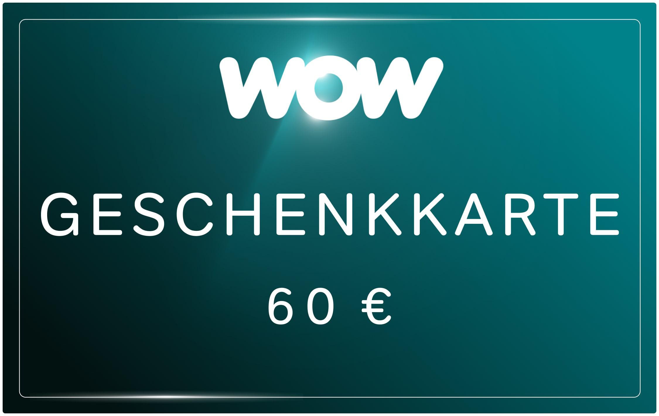 WOW Geschenkkarte 60 EUR DE