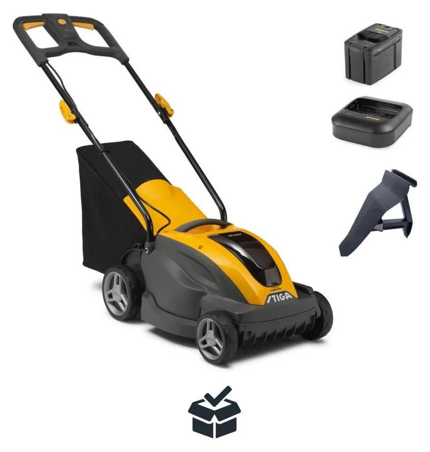 Stiga Accu-grasmaaier COMBI 336e met mulchfunctie, inclusief accu en oplader