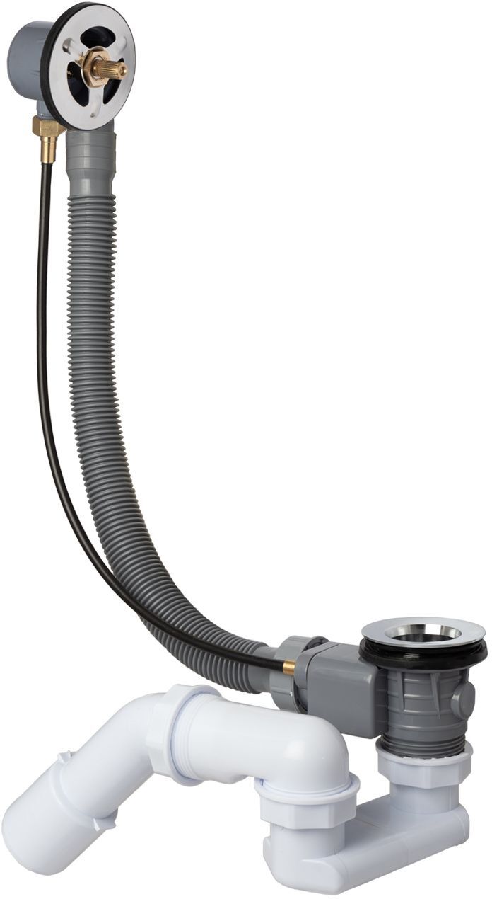 Kronenbach Krontec universal bath waste and overflow fitting, standard length 57 cm 601904KB