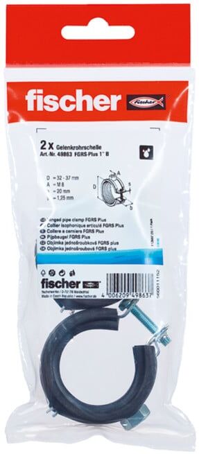 fischer articulated pipe clamp FGRS Plus 1
