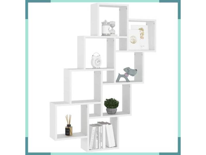 Étagère murale cube - 807178 - Blanc - Bois d'ingénierie - 90 x 15 x 119 cm