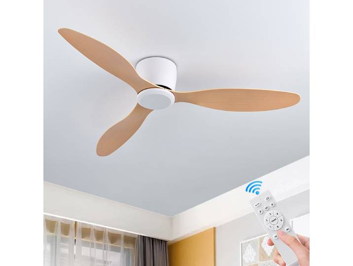 IRALAN ventilateur de plafond bas plancher moteur à courant continu ventilateur électrique télécommande grand ventilateur domestique sans lumière pour salon chambre