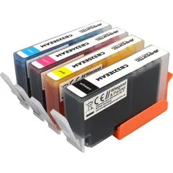 4 Kompatible Tinten ersetzt HP N9J74AE 364XL Multipack KCMY