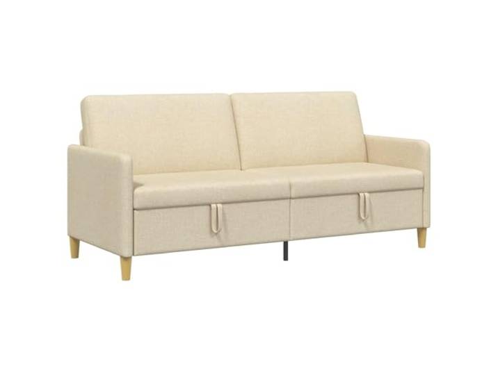 KUTYWEXFM 3-Sitzer Sofa mit Stauraum Creme 192x78x87cm Kompaktes Polstersofa für Wohnzimmer und Gästezimmer mit praktischem Sitzflächenstauraum und leicht pflegbaren Bezügen.