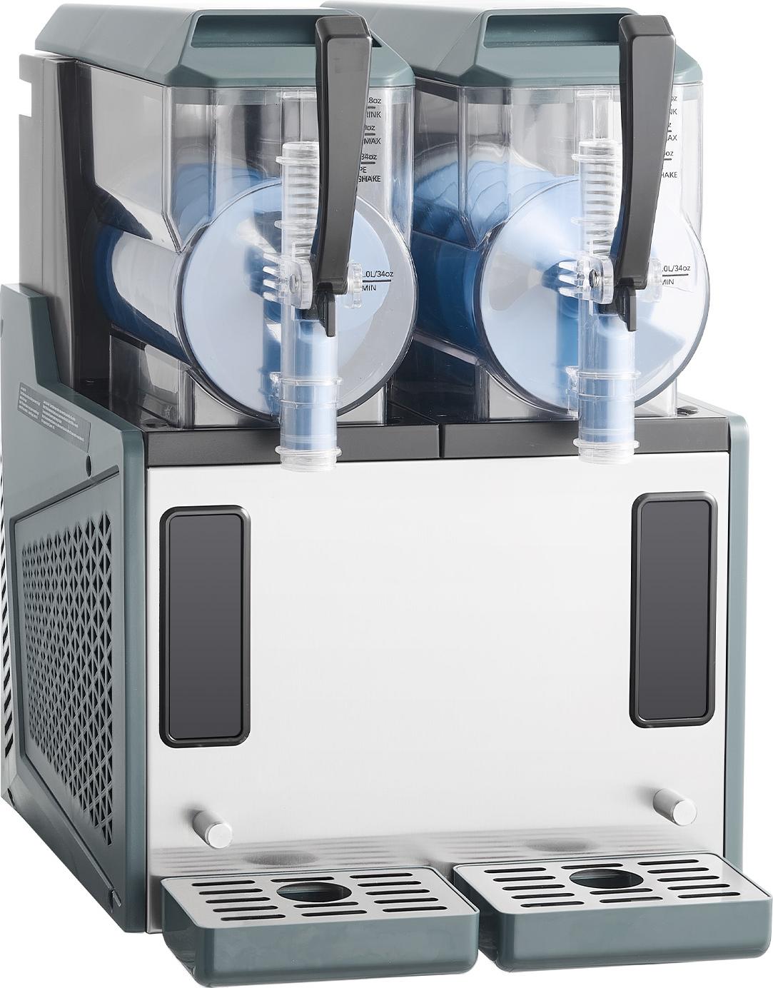 SucceBuy Slush-Maschine 2 x 4 L, 455 W Eisbereiter ohne Eis, Elektrische Margarita-Maschine mit Reinigungsfunktion, Ideal für gefrorene Margaritas, Frappés, Milchshakes und Shakes