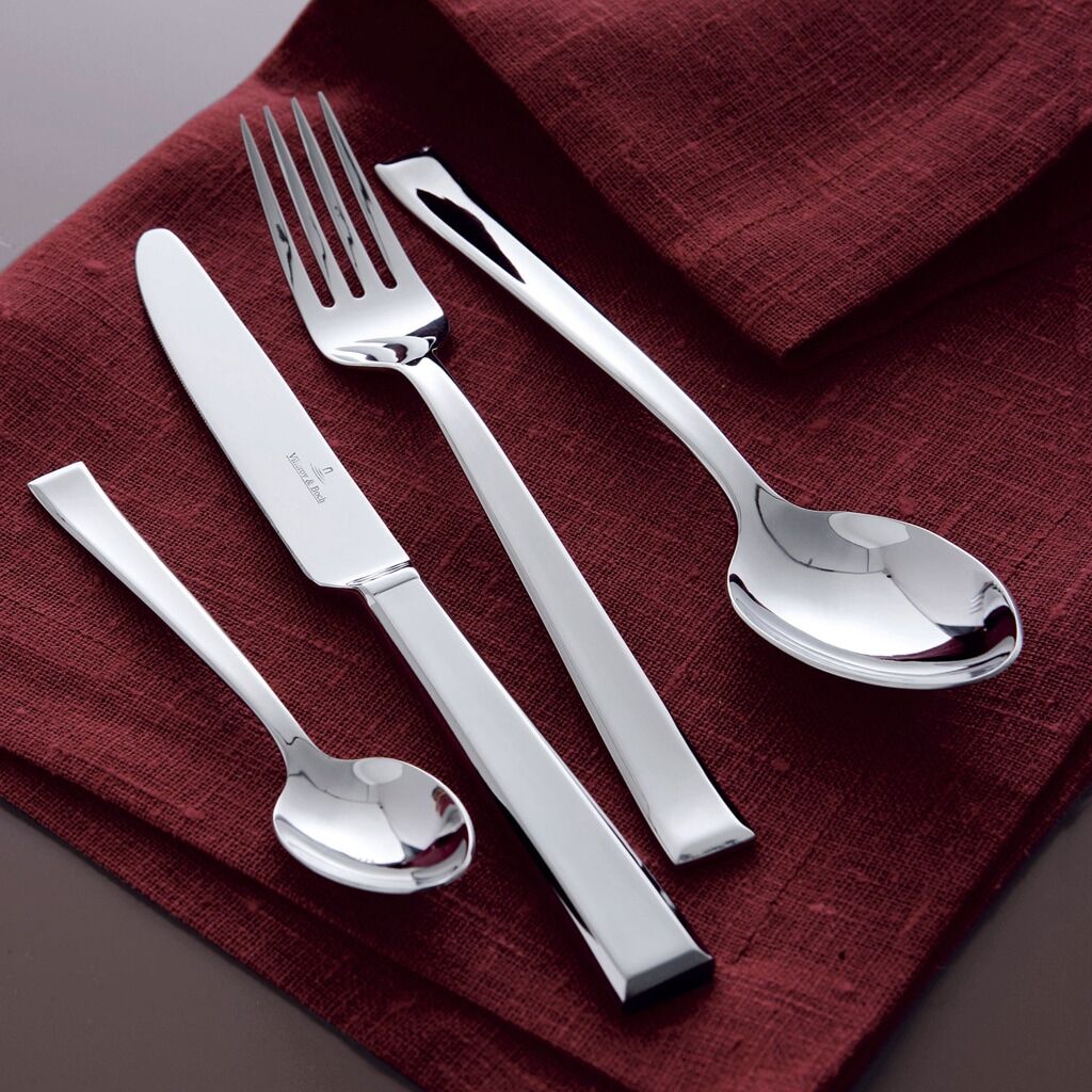 Besteck-Set VILLEROY & BOCH "Tafelbesteck Victor 68er Set silber", silber, 68 tlg., Essbesteck-Sets, Besteck-Set