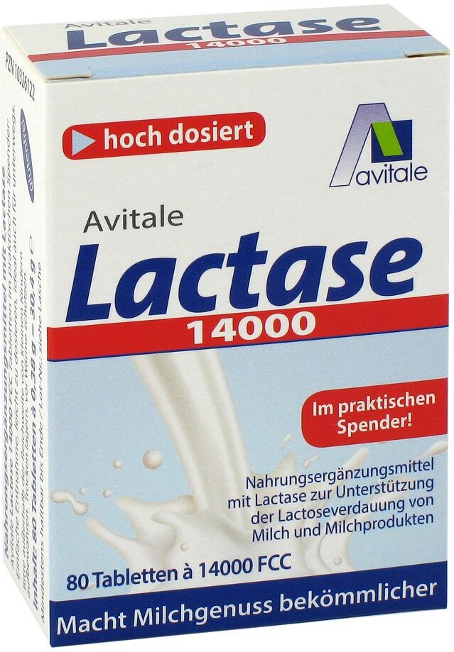 Avitale Lactase 14000 Fcc Tabletten im Spender 80stk