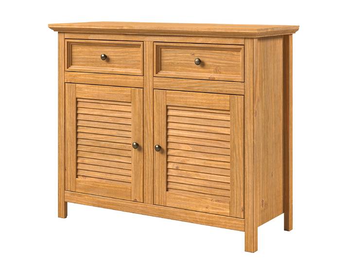Commode massive 107 x 89 x 42cm Marron/Pin