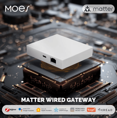 Inspire Curations MOES Tuya ZigBee Matter Thread Gateway Smart Home Bridge Hub With Siri, Alexa & Google Home Control matter Wired Gateway 3pc
