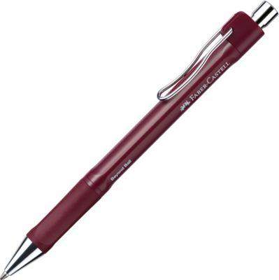 Faber-Castell Kugelschreiber Beyond Ball, Strichstärke 0,5 mm, Schreibfarbe rot, dokumentenecht, Recycling-Kunststoff/Metall, 1 Stück