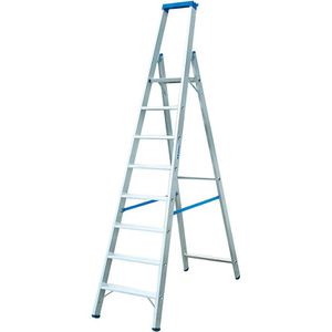 Krause Stehleiter Stabilo Professional, 124555, mit Plattform, aus Aluminium, bis 150kg, mit 8 Stufen