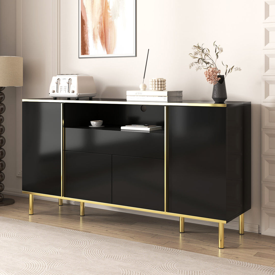 Fairmont Park 150cm Sideboard Black 80cm H X 150cm W X 40cm D