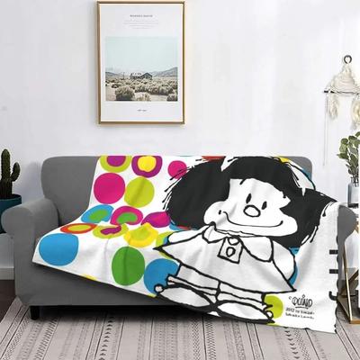 Uplift Picks Love Mafalda Soft Flannel Fleece Cartoon Throw Blanket 17 150x220 Cm