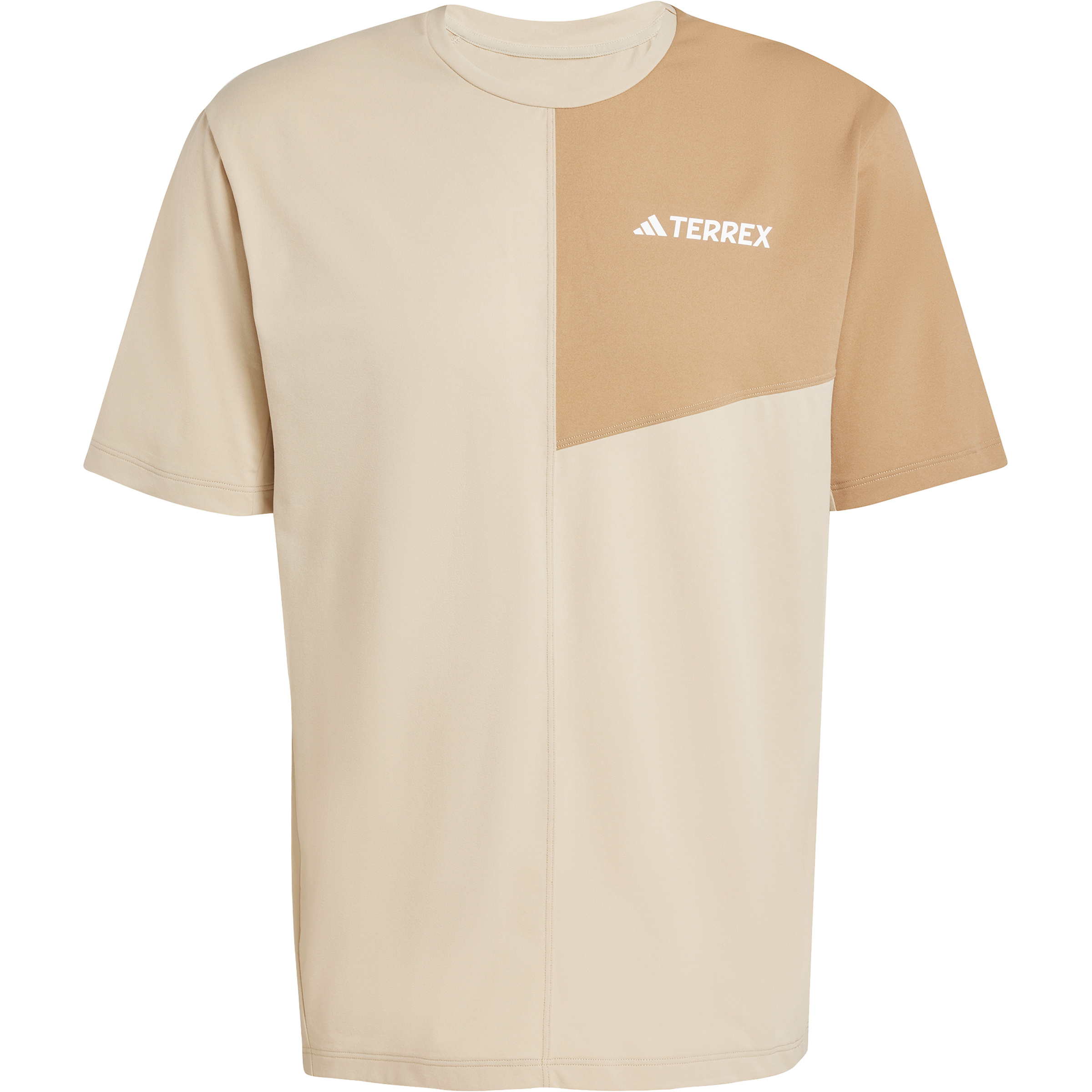 adidas Terrex Multi Herren Laufshirts beige Größe S Camping Elastisch