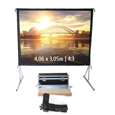 KIMEX - Kofferleinwand 4,06 x 3,05m - Format 4:3 - Vordere Leinwand
